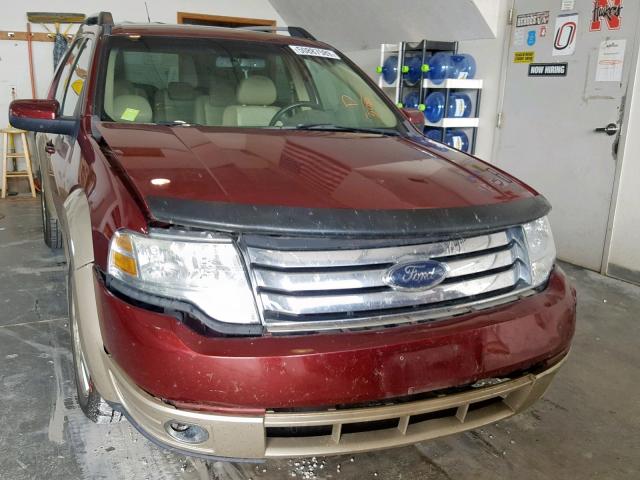 1FMDK07W48GA35080 - 2008 FORD TAURUS X E MAROON photo 9