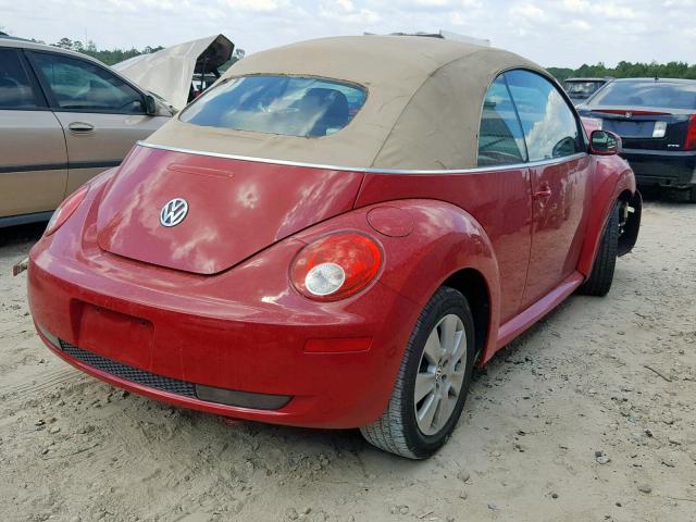 3VWRF31Y89M404523 - 2009 VOLKSWAGEN NEW BEETLE 红色 照片 4