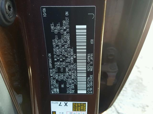 JTLKT324064118525 - 2006 TOYOTA SCION XB Қоңыр фото 10