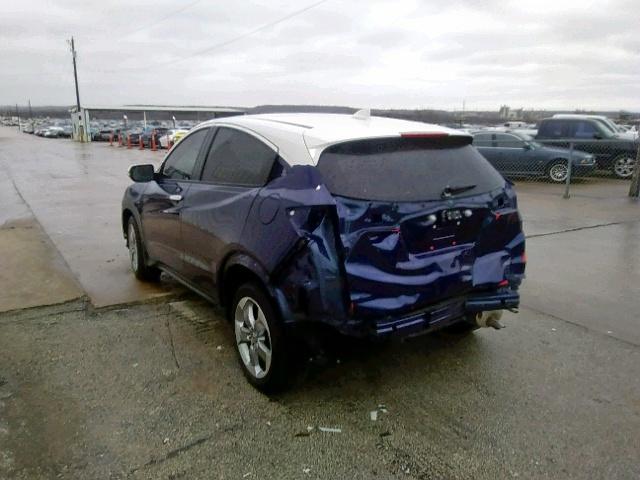 3CZRU5H51GM755572 - 2016 HONDA HR-V EX BLUE photo 3