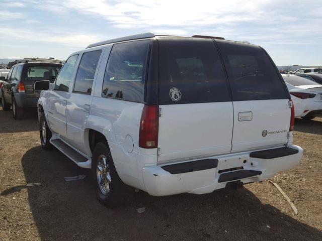 1GYEK63R7YR180334 - 2000 CADILLAC ESCALADE L WHITE photo 3