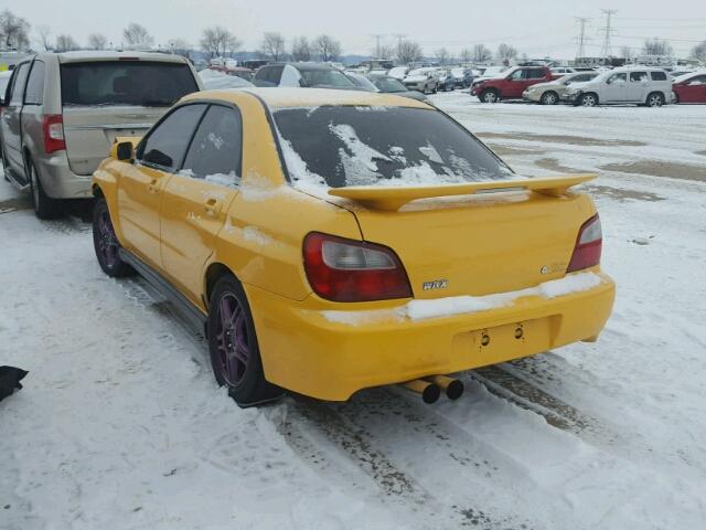 JF1GD29653G501117 - 2003 SUBARU IMPREZA WR YELLOW photo 3