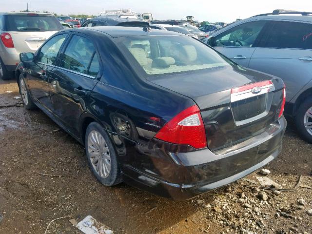 3FADP0L34BR180918 - 2011 FORD FUSION HYB BLACK photo 3