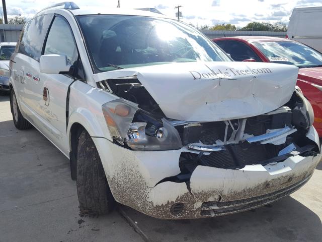 5N1BV28U19N100276 - 2009 NISSAN QUEST S WHITE photo 1