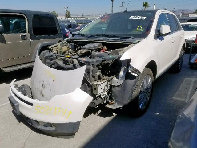 2FMDK3KCXABA64241 - 2010 FORD EDGE LIMIT WHITE photo 2