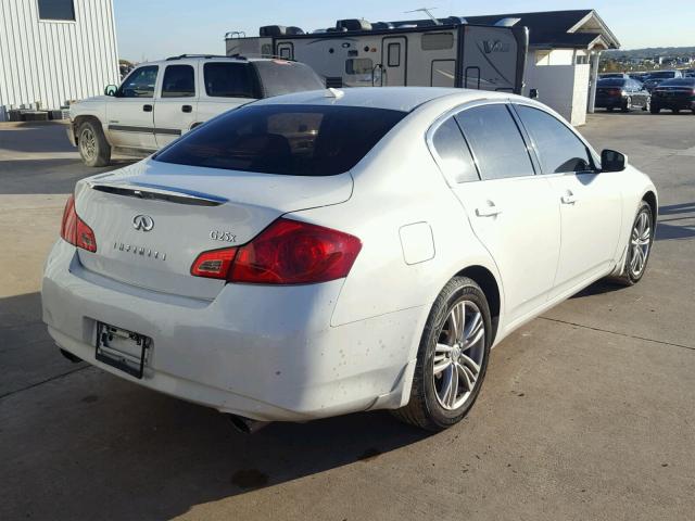 JN1DV6AR1CM860315 - 2012 INFINITI G25 WHITE photo 4