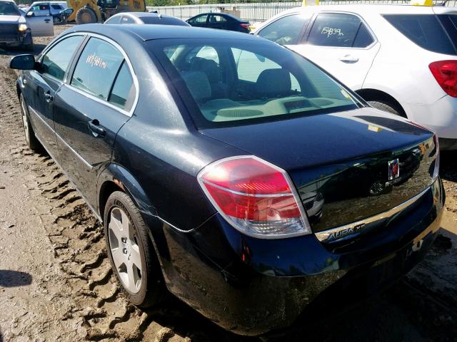 1G8ZS57B68F258404 - 2008 SATURN AURA XE BLACK photo 3