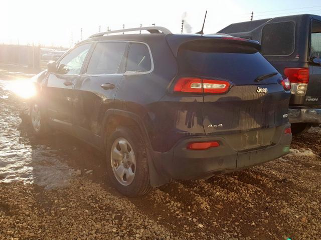 1C4PJMCB6GW225062 - 2016 JEEP CHEROKEE L BLUE photo 3