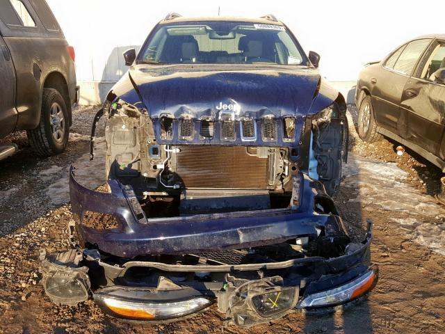 1C4PJMCB6GW225062 - 2016 JEEP CHEROKEE L BLUE photo 9