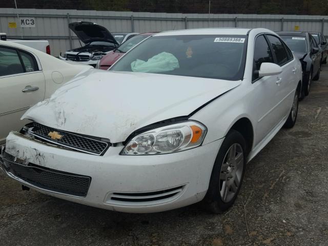 2G1WB5E34E1155336 - 2014 CHEVROLET IMPALA LIM WHITE photo 2