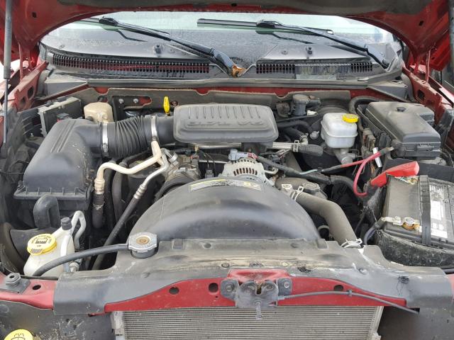 1D7HE42K47S218859 - 2007 DODGE DAKOTA SLT RED photo 7