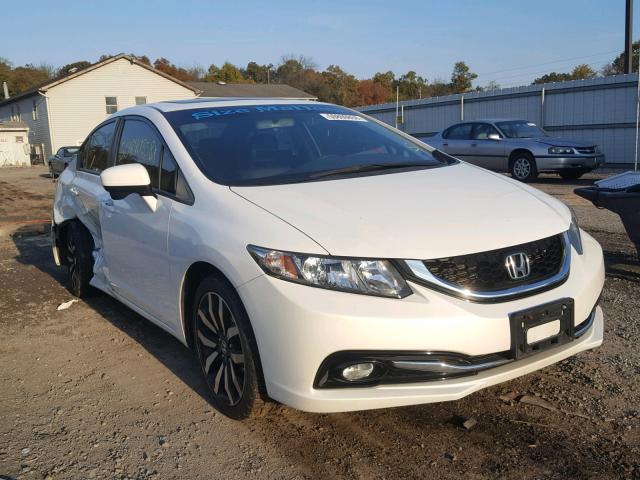 19XFB2F93FE221159 - 2015 HONDA CIVIC EXL WHITE photo 1