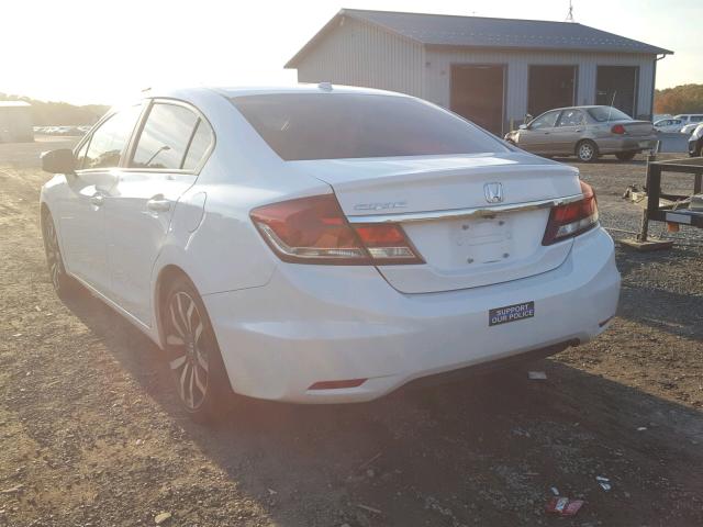 19XFB2F93FE221159 - 2015 HONDA CIVIC EXL WHITE photo 3