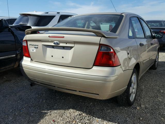 1FAHP34N27W290762 - 2007 FORD FOCUS ZX4 TAN photo 4