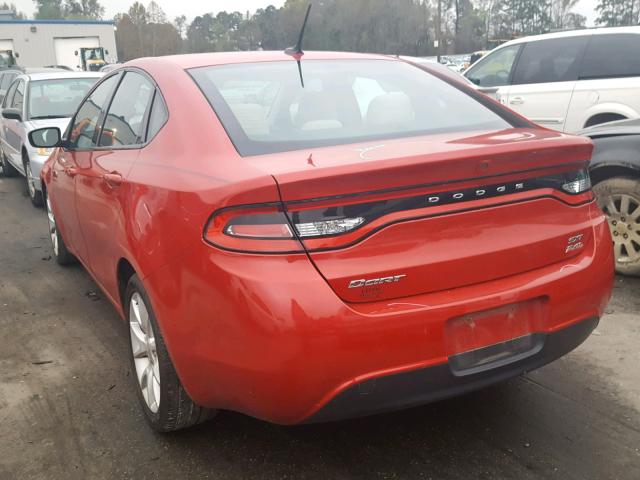 1C3CDFBB6ED740563 - 2014 DODGE DART SXT RED photo 3