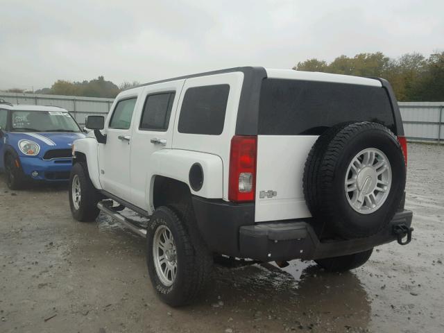 5GTEN13E488173904 - 2008 HUMMER H3 WHITE photo 3