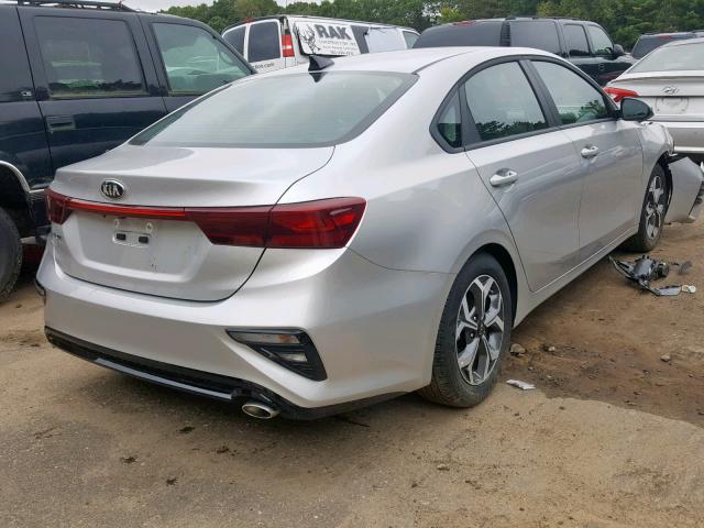 3KPF24ADXKE118287 - 2019 KIA FORTE FE SILVER photo 4