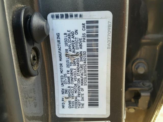 5Y2SL63855Z482150 - 2005 PONTIAC VIBE GRAY photo 10