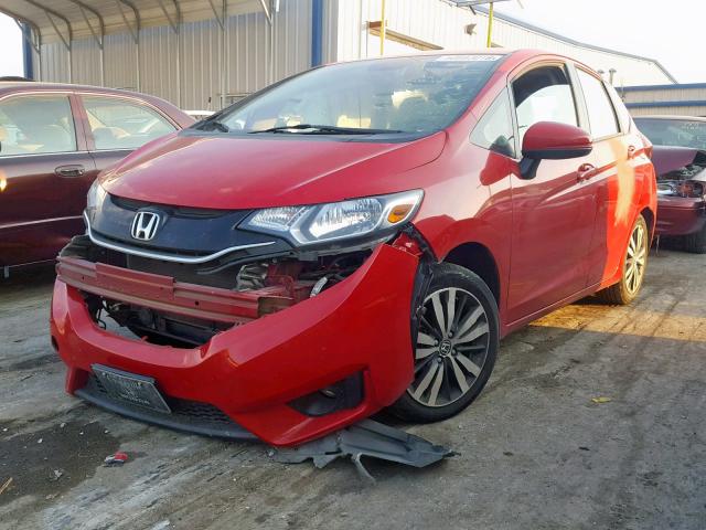 3HGGK5G82FM727374 - 2015 HONDA FIT EX RED photo 2