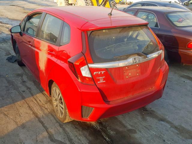 3HGGK5G82FM727374 - 2015 HONDA FIT EX RED photo 3