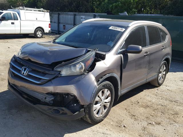 5J6RM3H73CL031187 - 2012 HONDA CR-V EXL GRAY photo 2