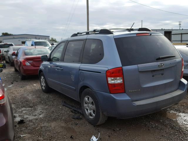 KNDMB133686257776 - 2008 KIA SEDONA BLUE photo 3