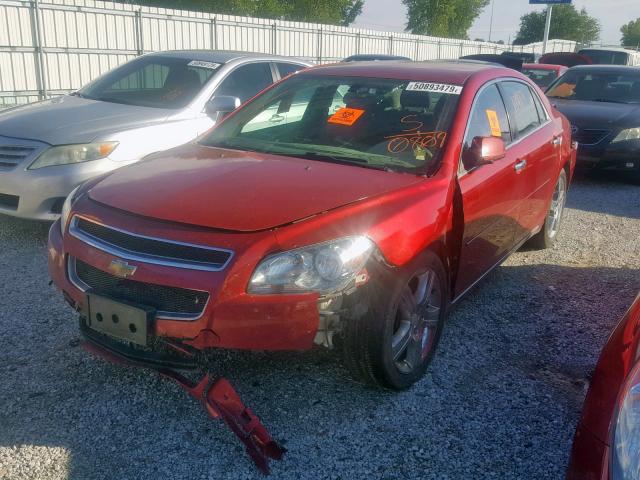 1G1ZC5E01CF330809 - 2012 CHEVROLET MALIBU 1LT RED photo 2