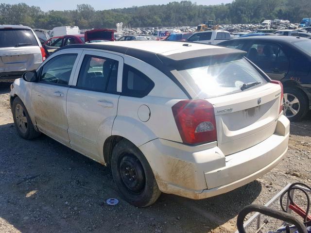 1B3HB48A19D160977 - 2009 DODGE CALIBER SX WHITE photo 3