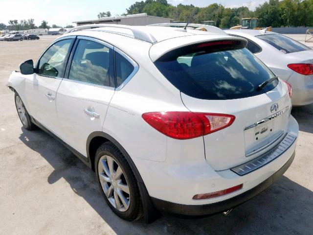 JN1BJ0HP8DM430688 - 2013 INFINITI EX37 BASE WHITE photo 3