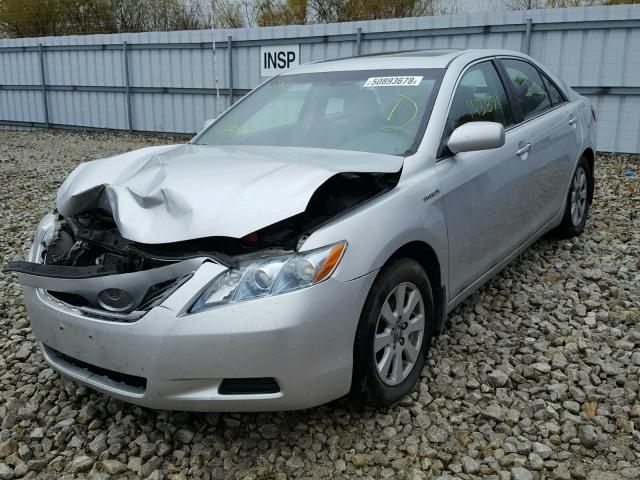 4T1BB46K88U030852 - 2008 TOYOTA CAMRY HYBR SILVER photo 2