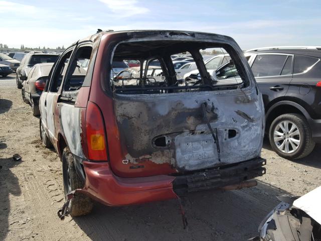 4N2XN11T4XD806468 - 1999 NISSAN QUEST SE RED photo 3