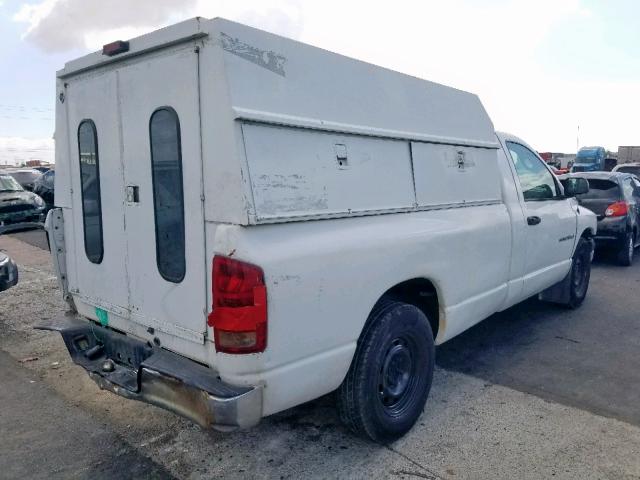 1D7HA16N64J277461 - 2004 DODGE RAM 1500 S WHITE photo 4