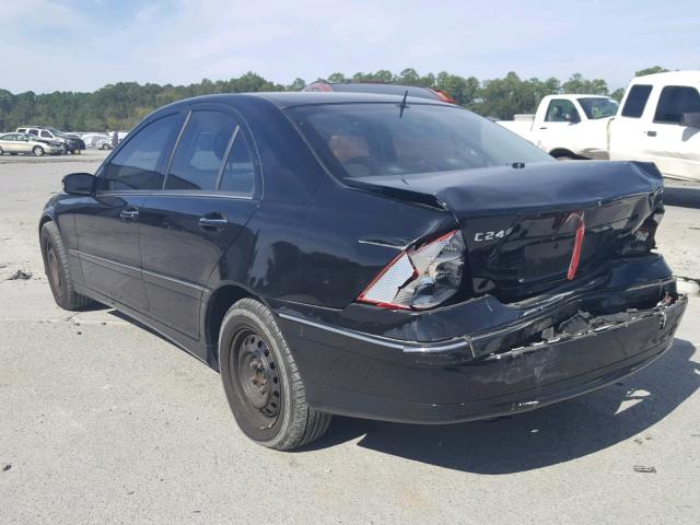 WDBRF61J35A714057 - 2005 MERCEDES-BENZ C 240 BLACK photo 3