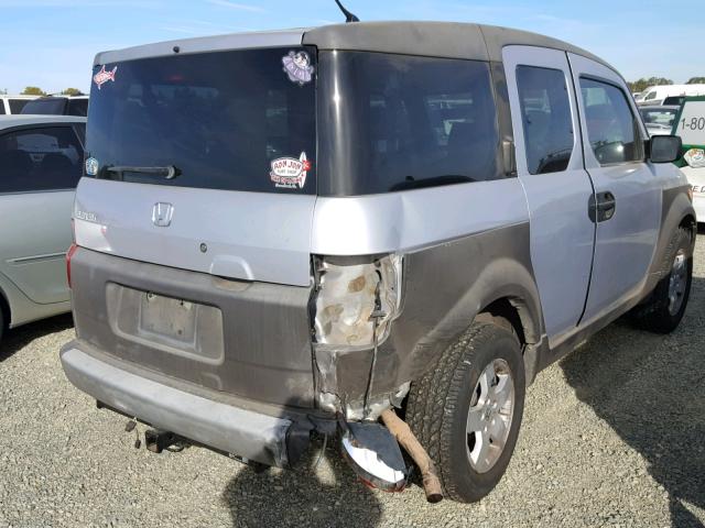 5J6YH28544L027188 - 2004 HONDA ELEMENT EX SILVER photo 4