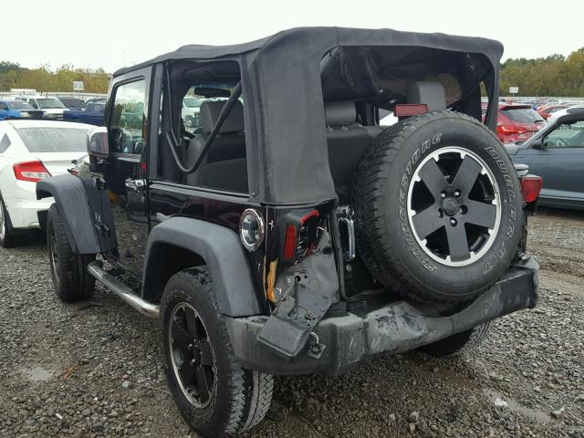 1J4FA24127L111089 - 2007 JEEP WRANGLER X BLACK photo 3