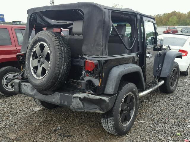 1J4FA24127L111089 - 2007 JEEP WRANGLER X BLACK photo 4