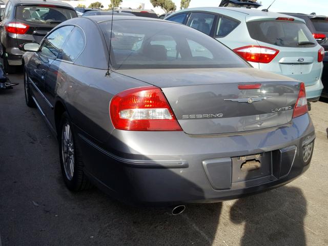 4C3AG52H44E091074 - 2004 CHRYSLER SEBRING LI BLUE photo 3