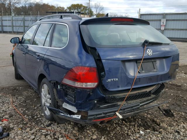 3VWPL7AJ0CM669356 - 2012 VOLKSWAGEN JETTA TDI BLUE photo 3