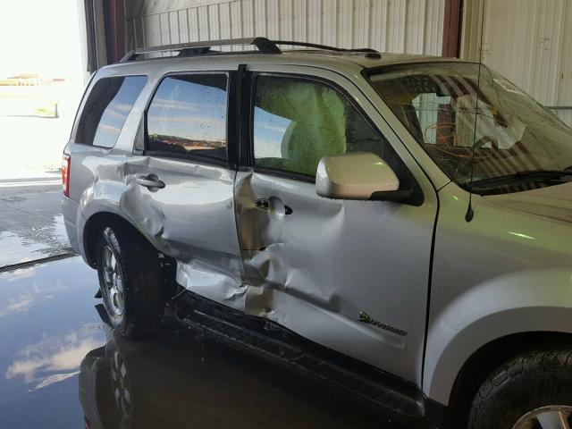 1FMCU49369KA55989 - 2009 FORD ESCAPE HYB SILVER photo 9