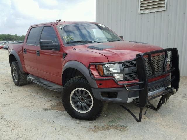 1FTFW1R67BFD35374 - 2011 FORD F150 SVT R RED photo 1