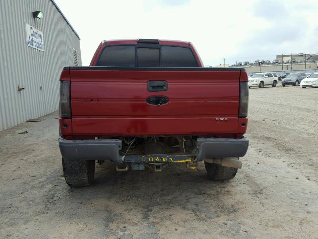 1FTFW1R67BFD35374 - 2011 FORD F150 SVT R RED photo 9