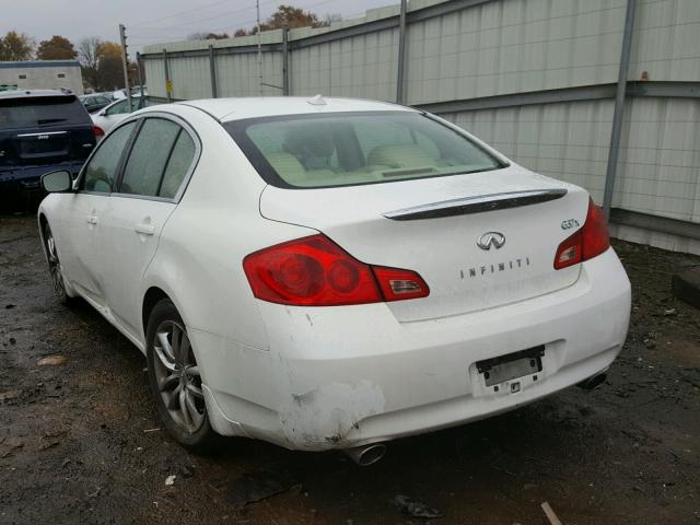 JNKCV61F29M363652 - 2009 INFINITI G37 WHITE photo 3