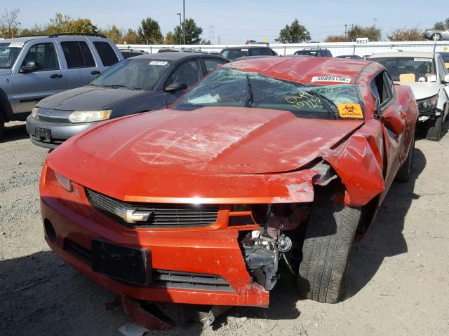 2G1FA1E33D9147630 - 2013 CHEVROLET CAMARO LS ORANGE photo 2