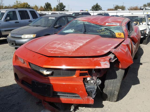 2G1FA1E33D9147630 - 2013 CHEVROLET CAMARO LS ORANGE photo 9