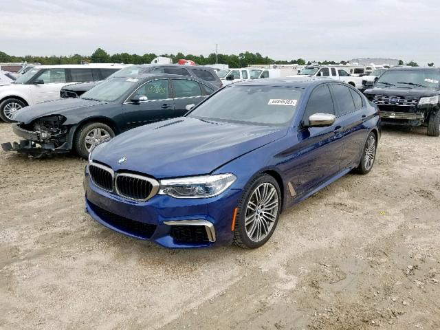 WBAJB9C56KB288816 - 2019 BMW M550XI BLUE photo 2