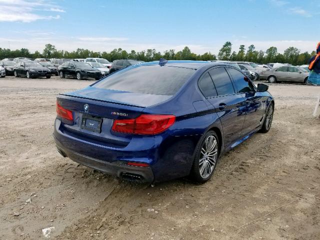 WBAJB9C56KB288816 - 2019 BMW M550XI BLUE photo 4