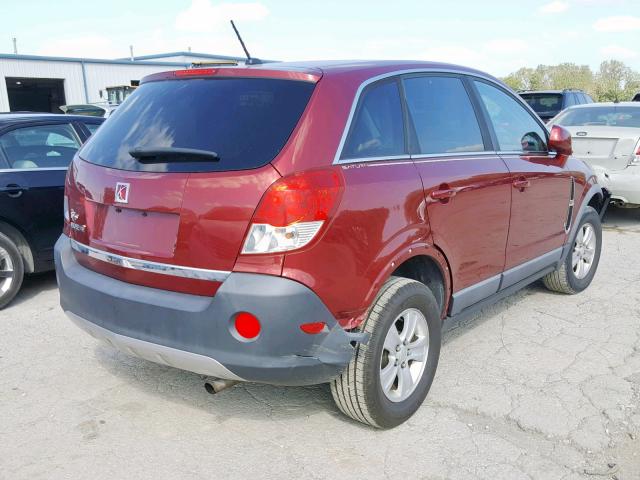 3GSCL33PX8S535960 - 2008 SATURN VUE XE RED photo 4