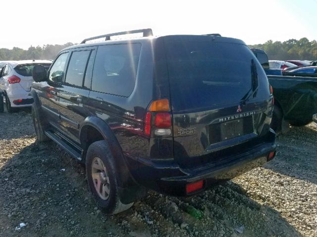 JA4LS31R71P034364 - 2001 MITSUBISHI MONTERO SP BLACK photo 3