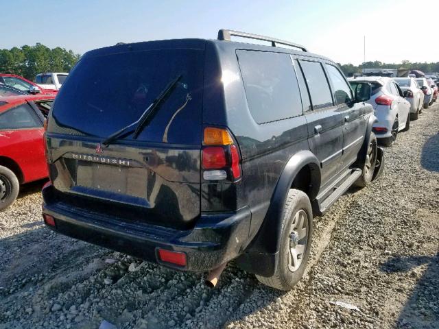 JA4LS31R71P034364 - 2001 MITSUBISHI MONTERO SP BLACK photo 4