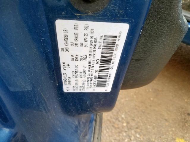 1D7HA18N74S678248 - 2004 DODGE RAM 1500 S BLUE photo 10